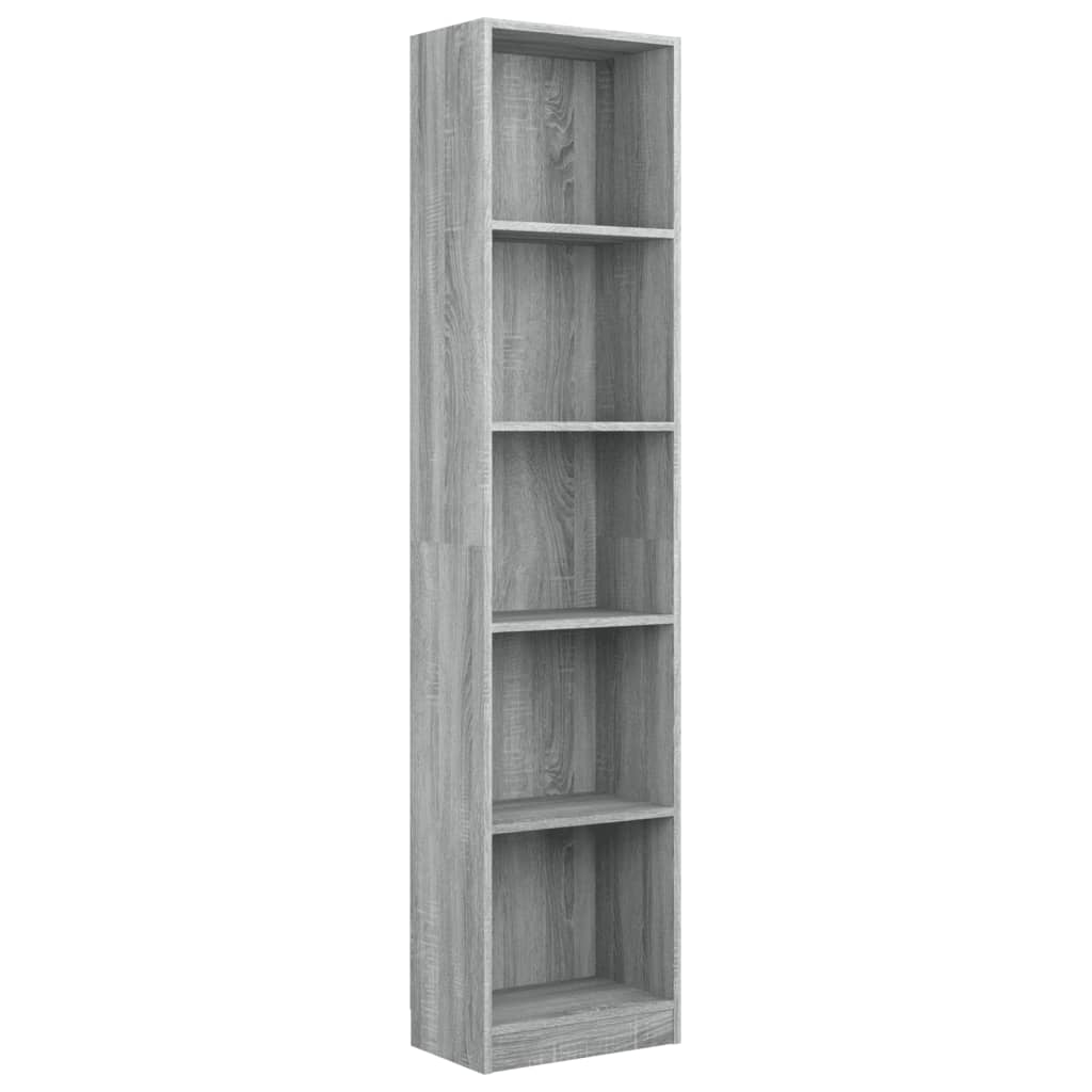 vidaXL Boekenkast 40x24x175 cm bewerkt hout grijs sonoma eikenkleurig