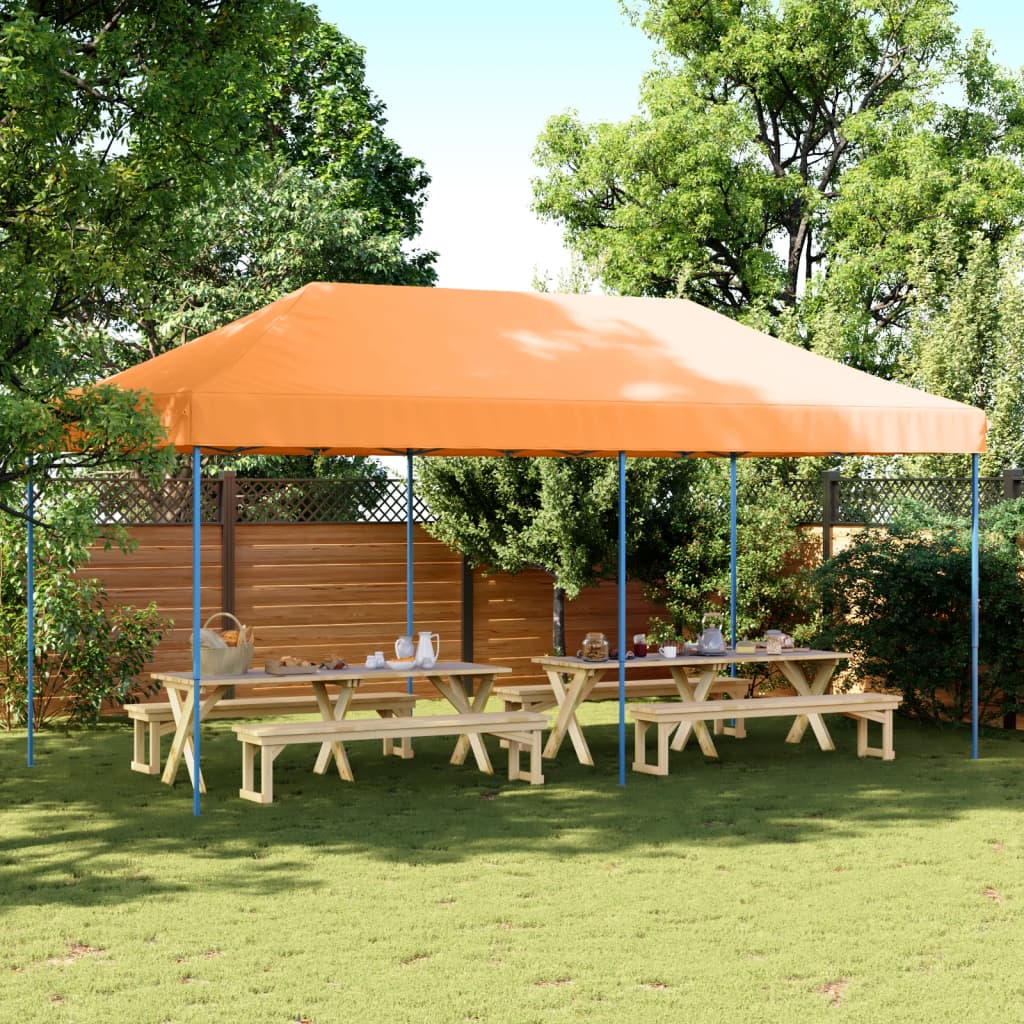 vidaXL Partytent inklapbaar pop-up 580x292x315 cm oranje