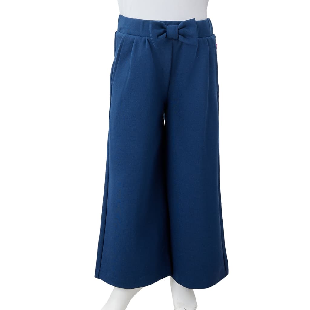 Kinderbroek met wijde pijpen 140 marineblauw