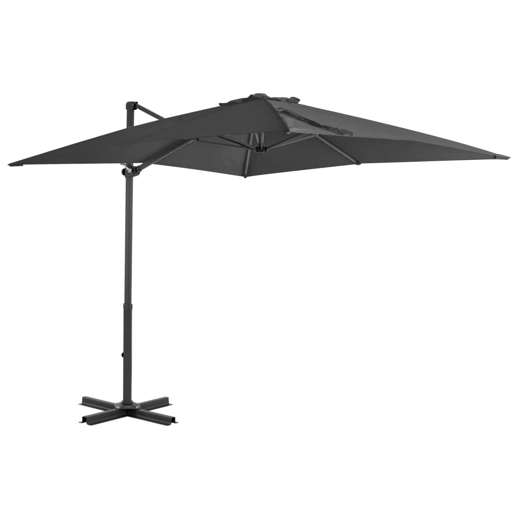 vidaXL Parasol met draagbare voet antracietkleurig