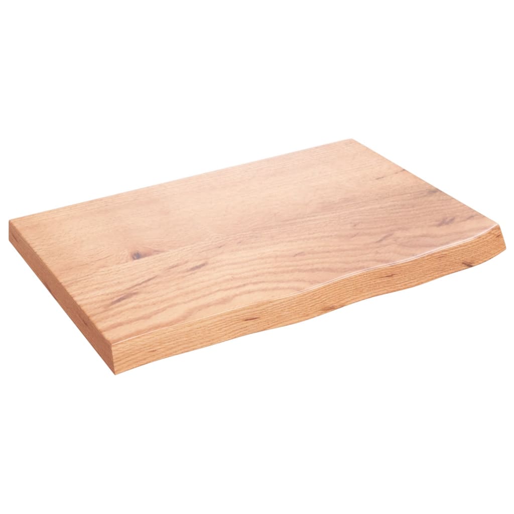 vidaXL Wandschap 60x40x(2-4) cm behandeld massief eikenhout lichtbruin