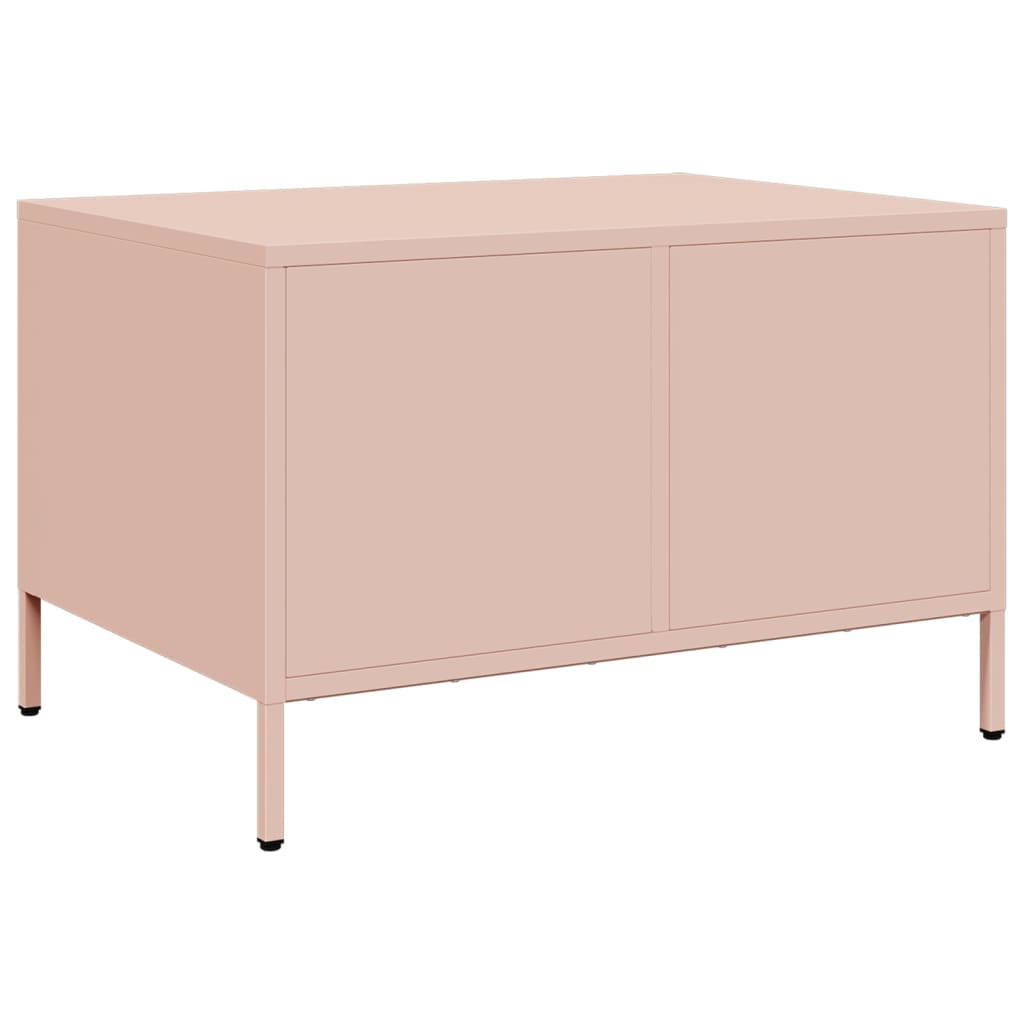 vidaXL Tv-meubel 68x50x43,5 cm koudgewalst staal roze