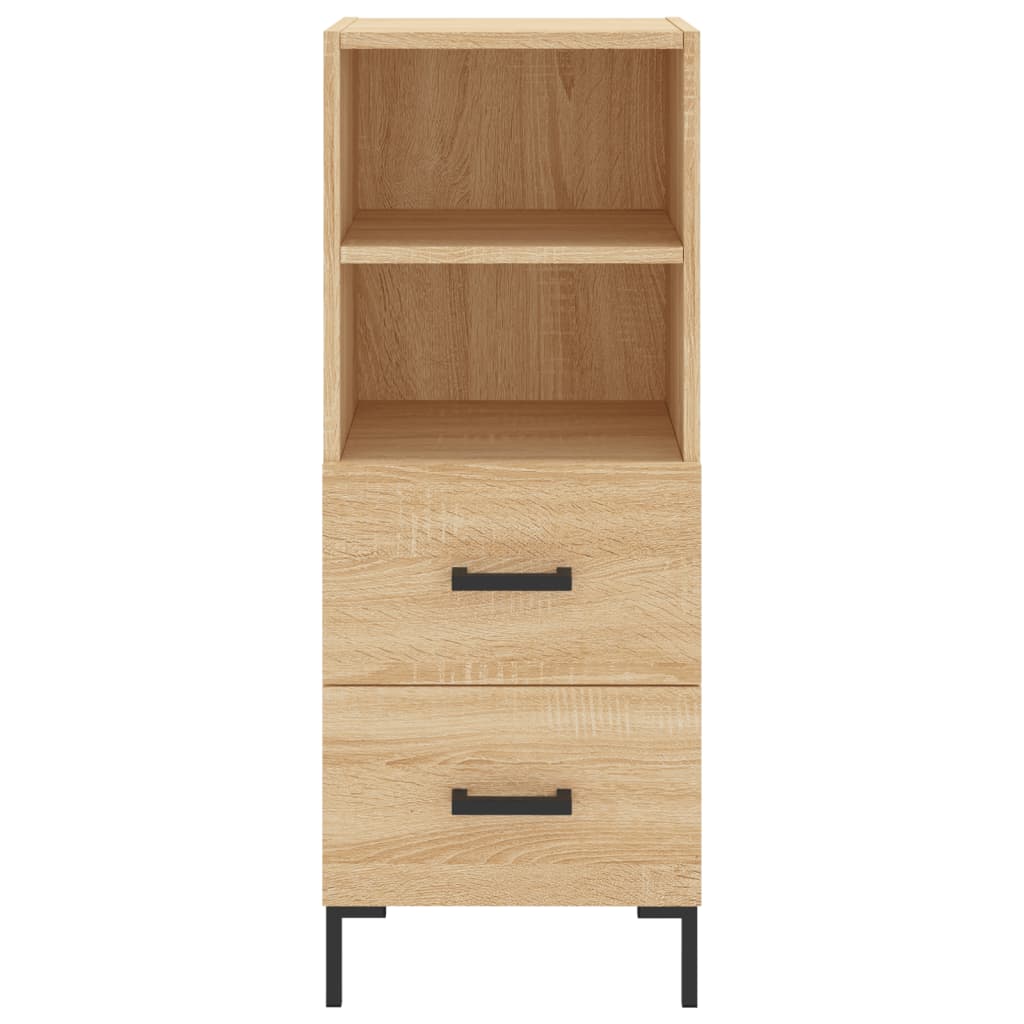 vidaXL Dressoir 34,5x34x90 cm bewerkt hout sonoma eiken