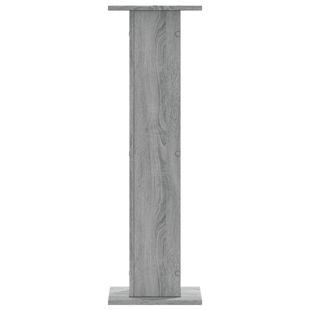 vidaXL Speakerstandaards 2 st 30x30x95 cm bewerkt hout grijs sonoma