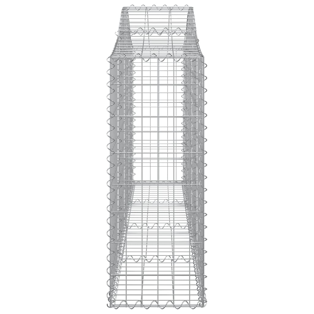 vidaXL Schanskorven 7 st gewelfd 200x30x80/100 cm gegalvaniseerd ijzer