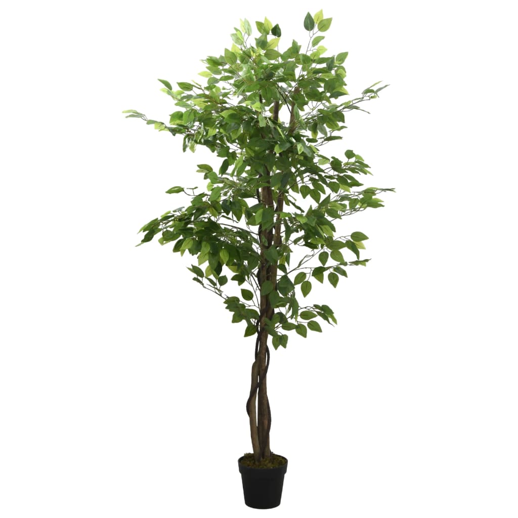 vidaXL Kunstplant ficus 1260 bladeren 200 cm groen