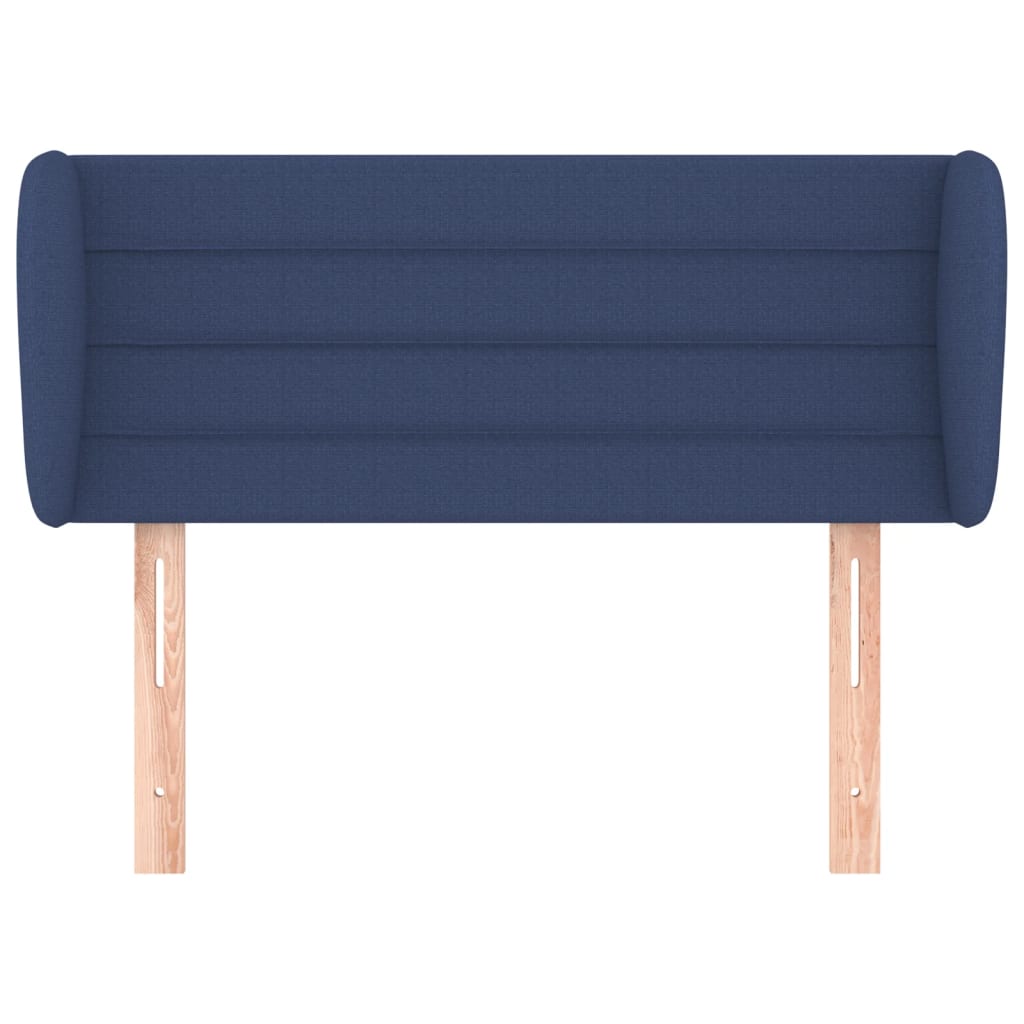 vidaXL Hoofdbord met randen 103x23x78/88 cm stof blauw