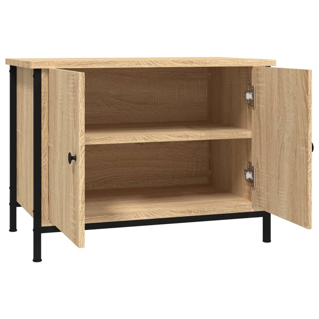 vidaXL Tv-meubel met deuren 60x35x45 cm bewerkt hout sonoma eikenkleur