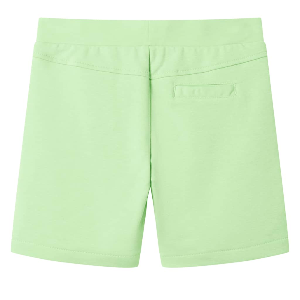 Kindershort 128 fluorescerend groen