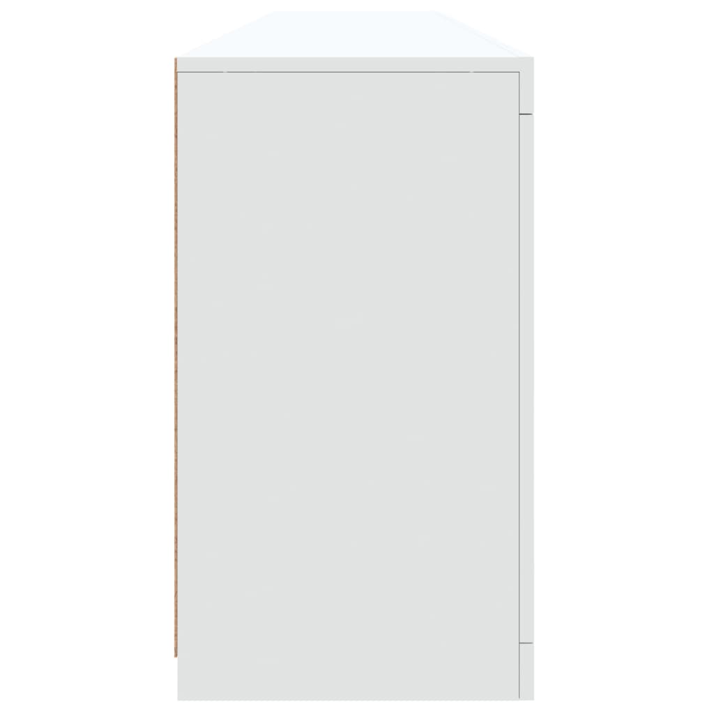 vidaXL Dressoir met LED-verlichting 202x37x67 cm wit