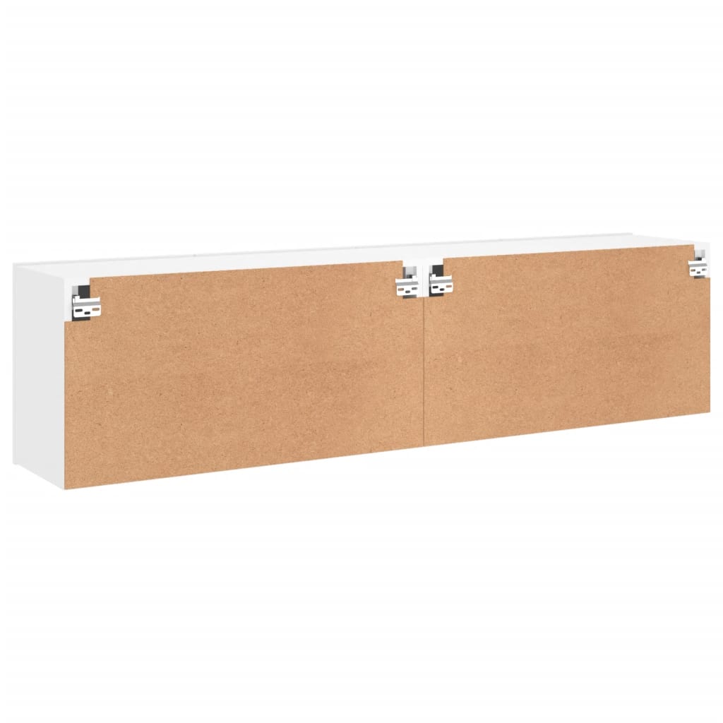 vidaXL Tv-meubels 2 st wandgemonteerd 80x30x41 cm wit