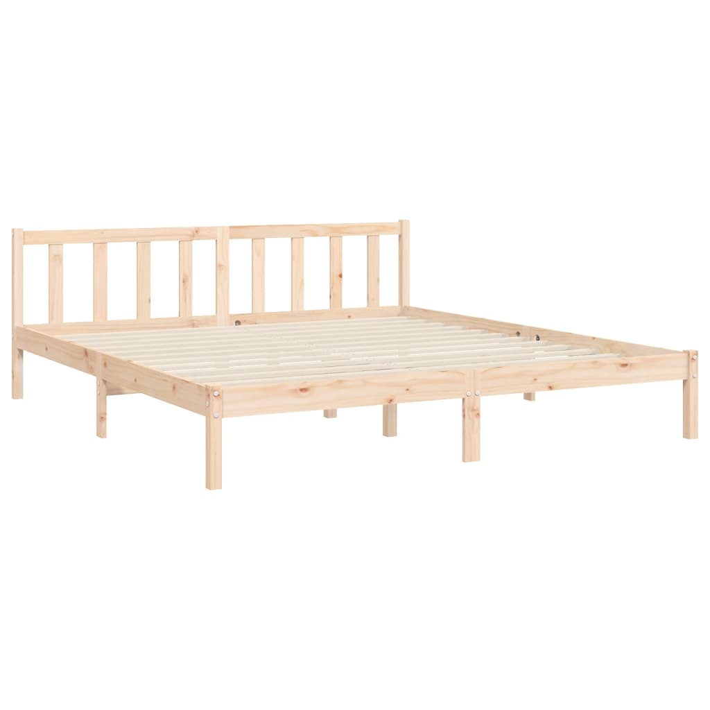 vidaXL Bedframe met hoofdbord massief hout 180x200 cm