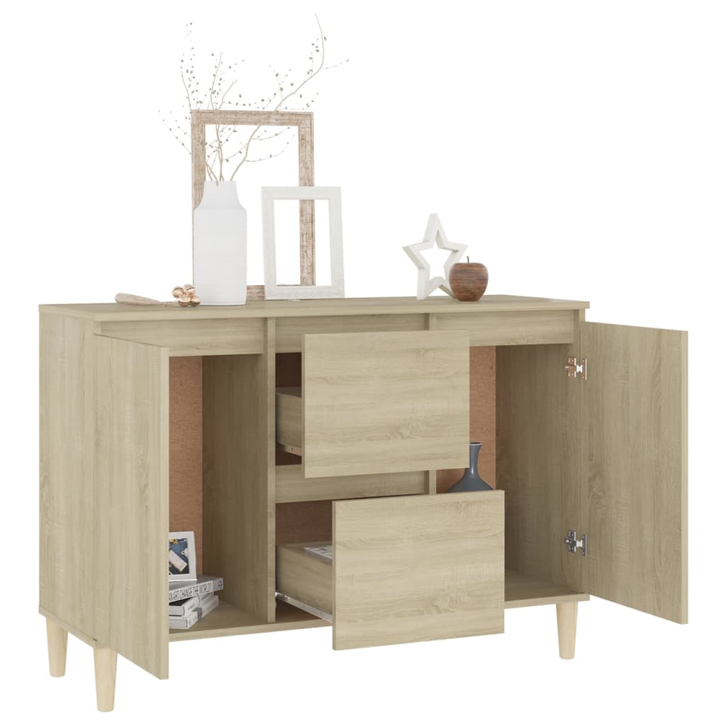 vidaXL Dressoir 101x35x70 cm bewerkt hout sonoma eikenkleurig