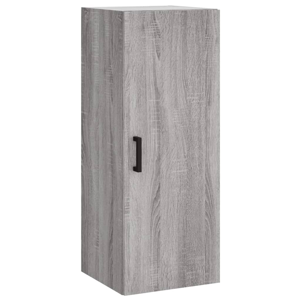 vidaXL Hoge kast 34,5x34x180 cm bewerkt hout grijs sonoma eikenkleurig