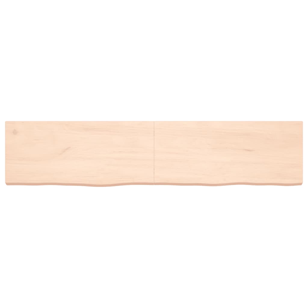 vidaXL Tafelblad 180x40x(2-6) cm onbehandeld massief eikenhout