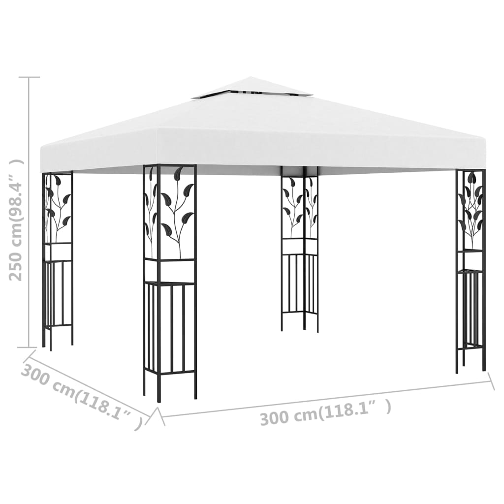 vidaXL Prieel 180 g/m² 3x3 m wit