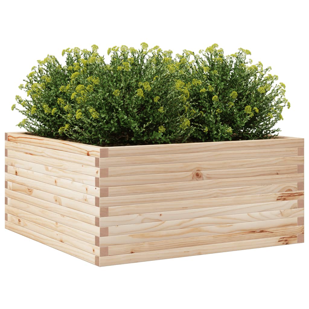 vidaXL Plantenbak 100x100x46 cm massief grenenhout