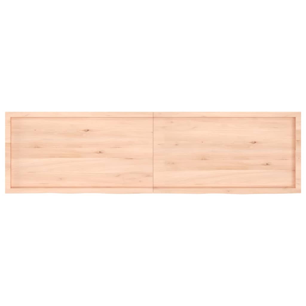 vidaXL Tafelblad 220x60x(2-4) cm onbehandeld massief eikenhout