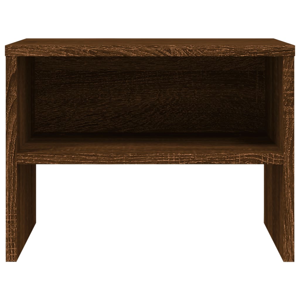 vidaXL Nachtkastjes 2 st 40x30x30 cm bewerkt hout bruin eikenkleur