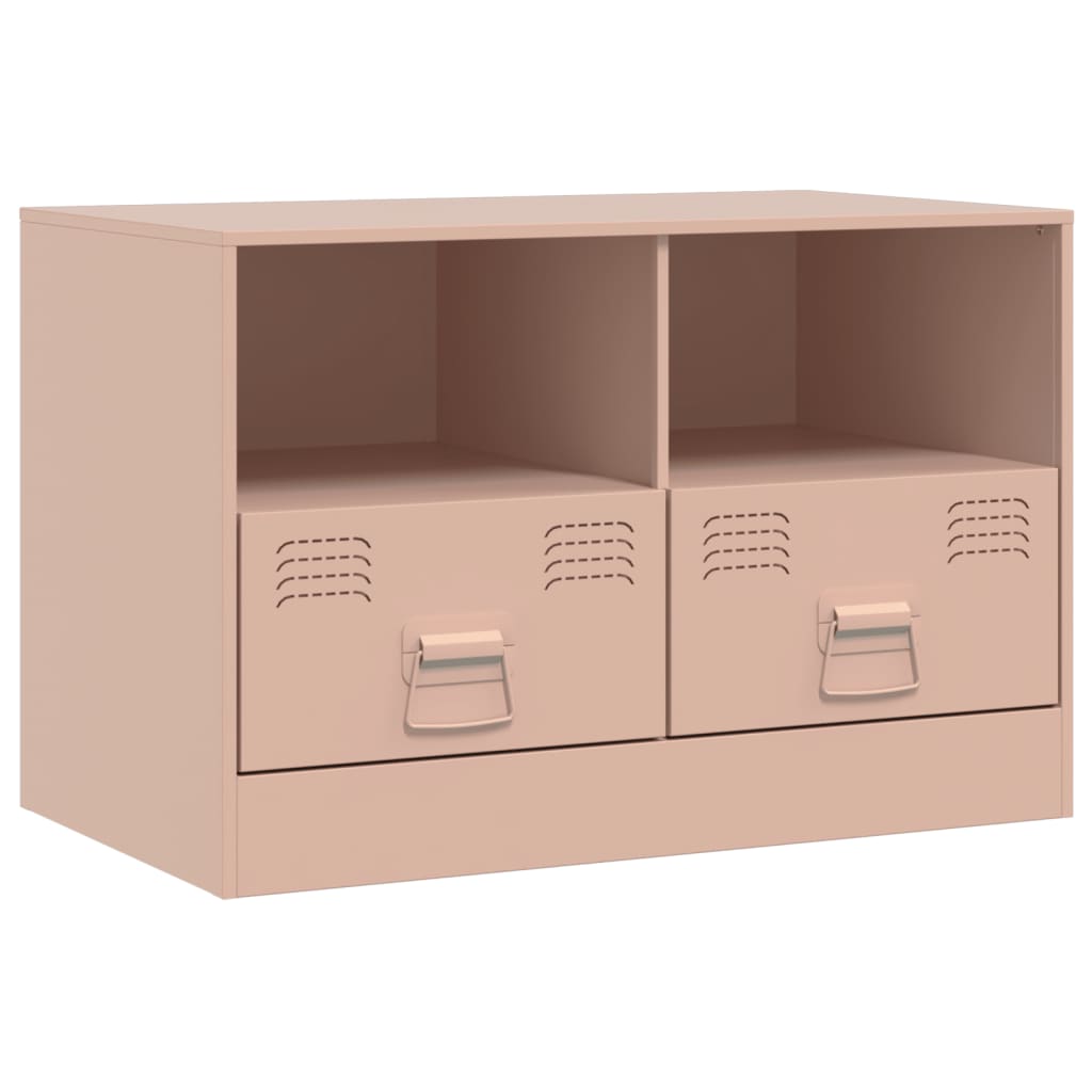 vidaXL Tv-meubel 67x39x44 cm staal roze