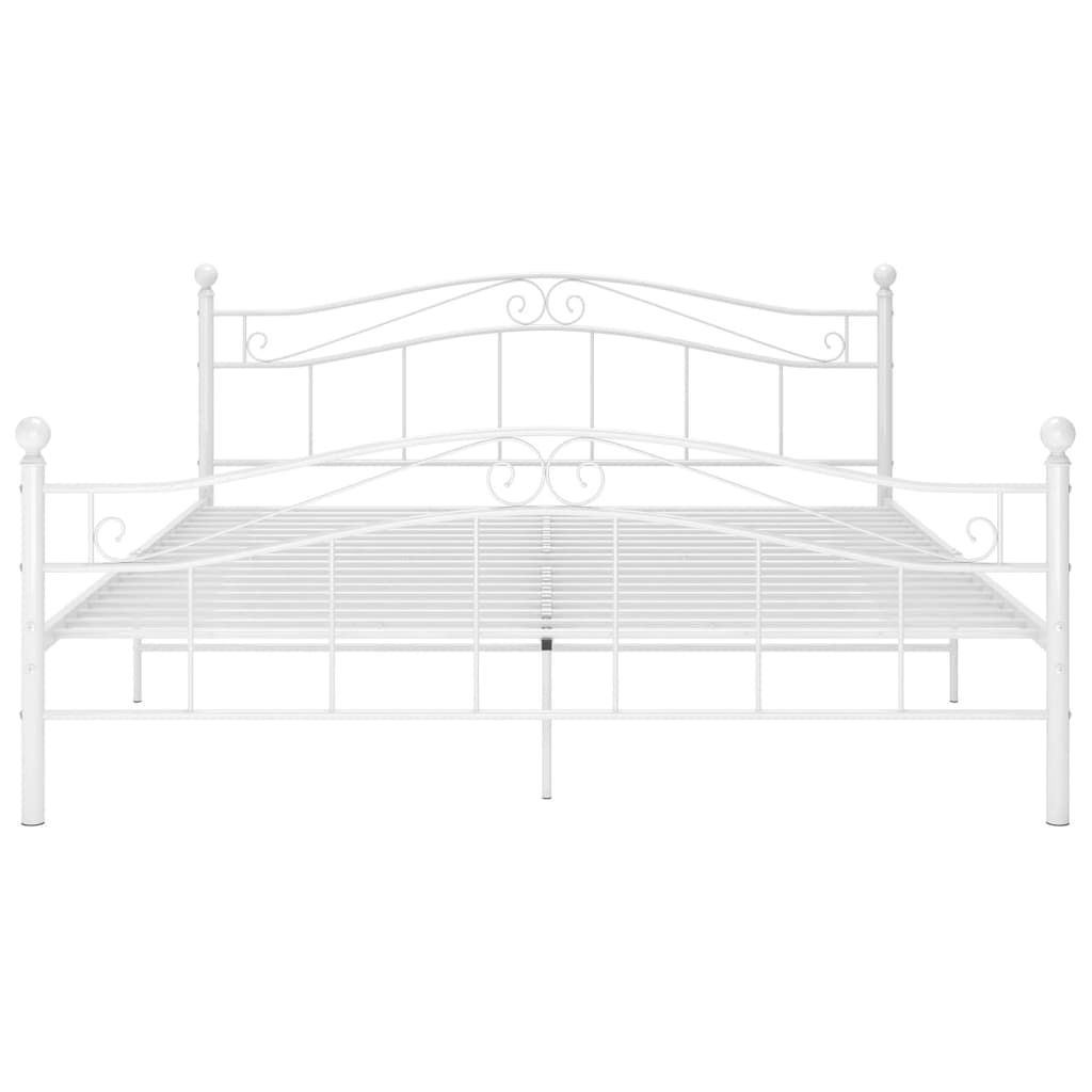 vidaXL Bedframe metaal wit 160x200 cm