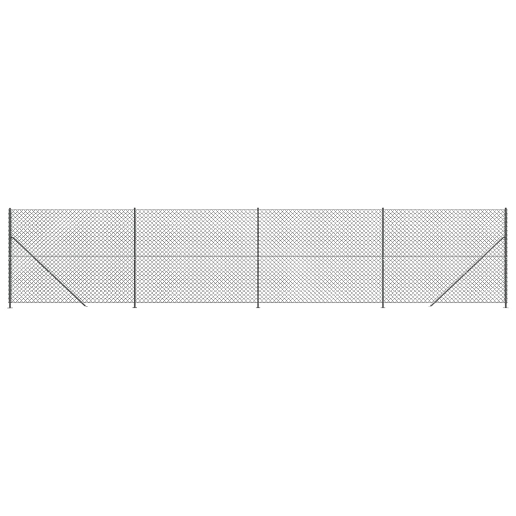 vidaXL Gaashek met flens 1,4x10 m antracietkleurig