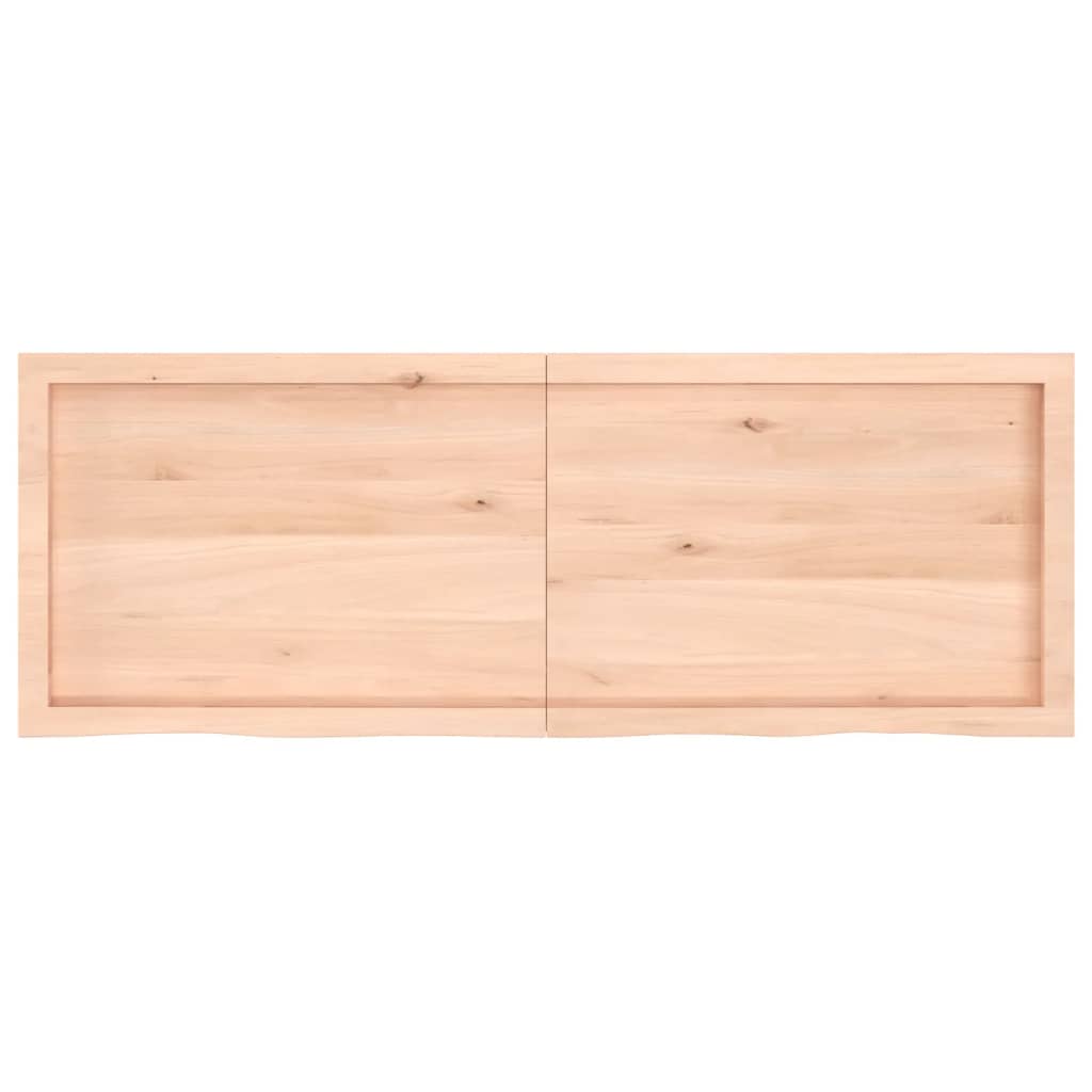 vidaXL Wastafelblad 140x50x(2-4) cm onbehandeld massief hout