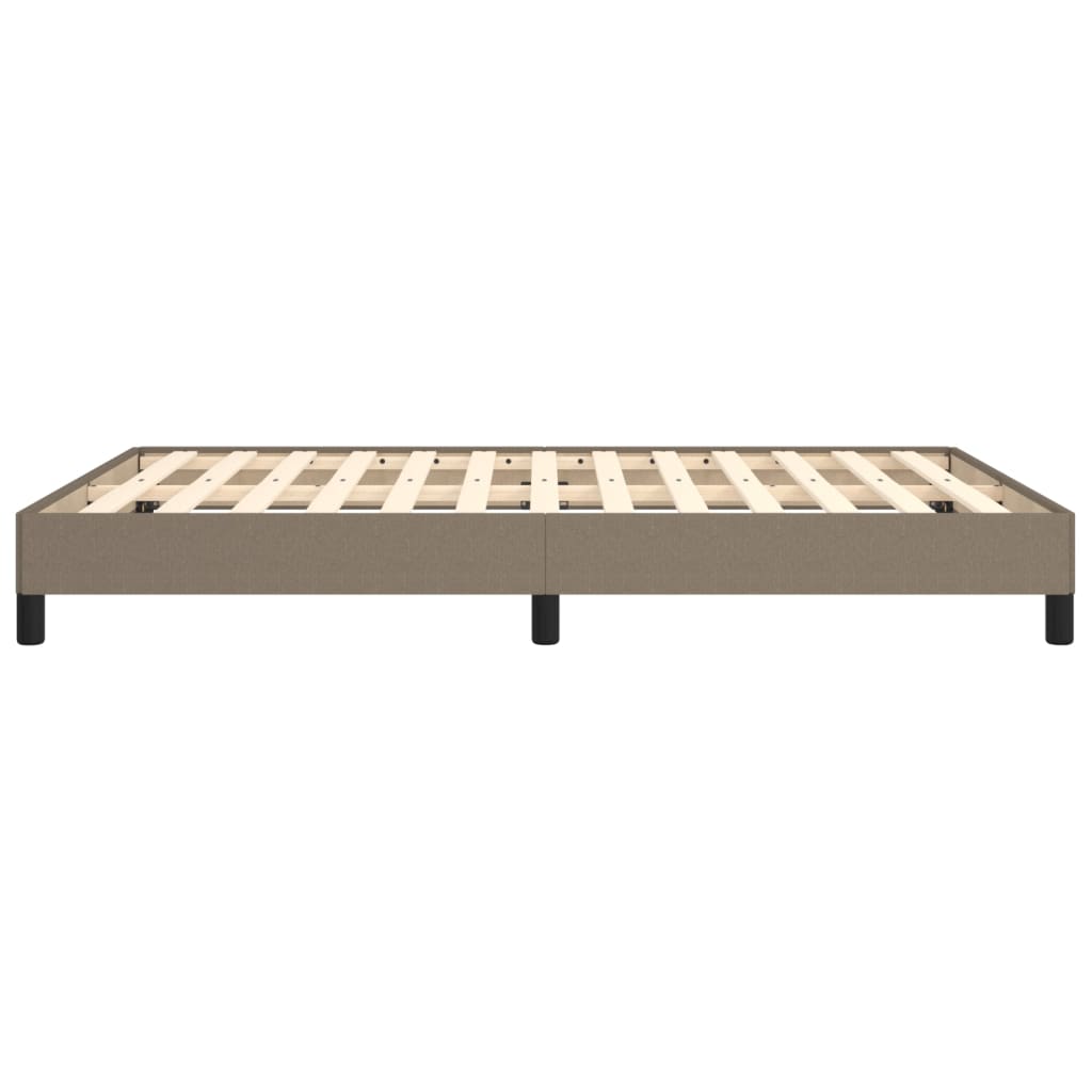 vidaXL Bedframe zonder matras stof taupe 140x190 cm