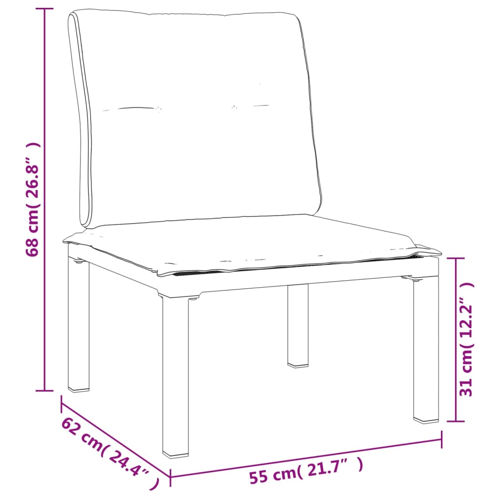 vidaXL 9-delige Loungeset poly rattan zwart en grijs