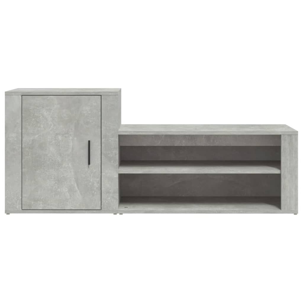 vidaXL Schoenenkast 130x35x54 cm bewerkt hout betongrijs