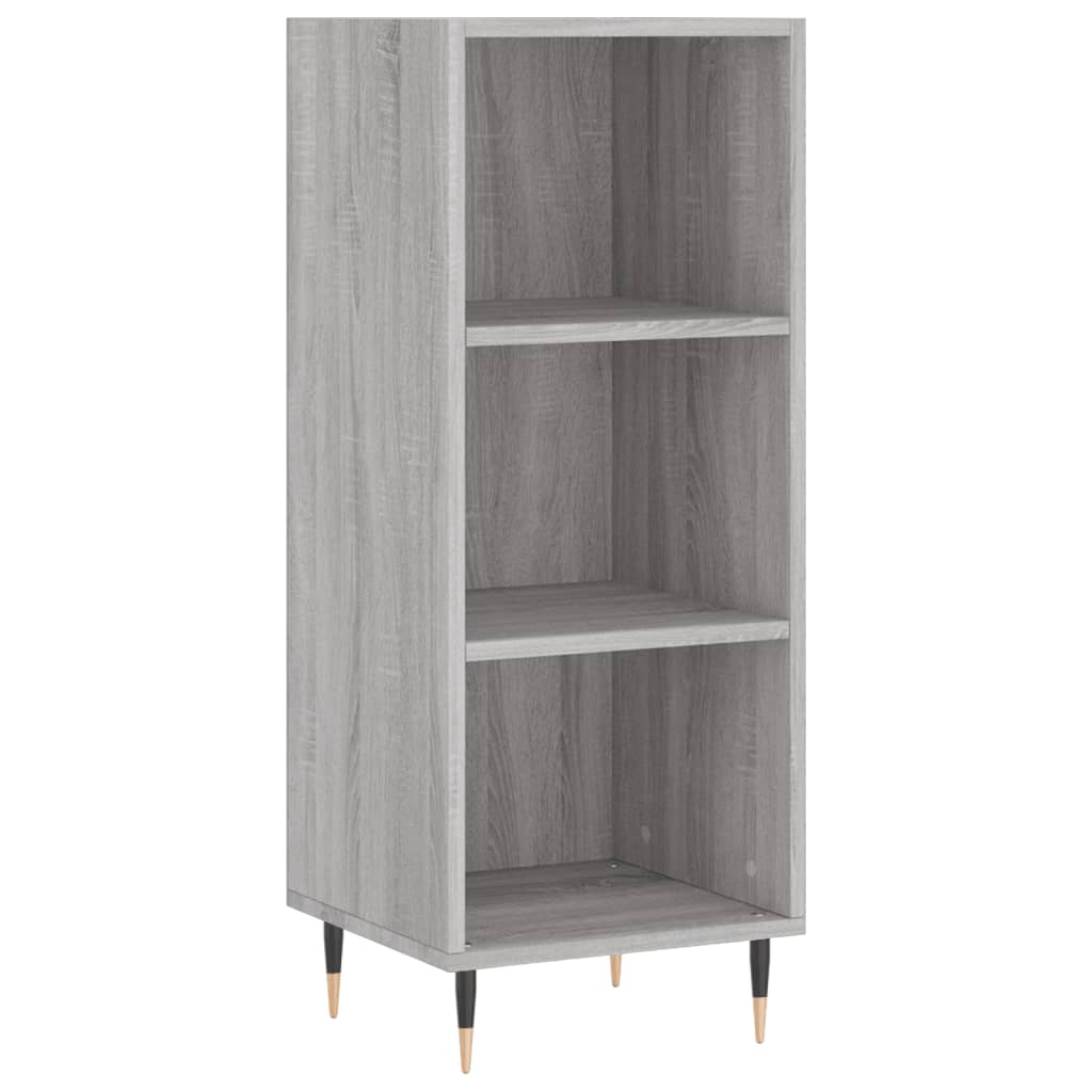 vidaXL Hoge kast 34,5x34x180 cm bewerkt hout grijs sonoma eikenkleurig