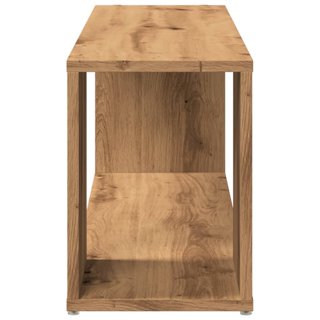 vidaXL Tv-meubel 100x24x32 cm bewerkt hout artisanaal eikenkleur