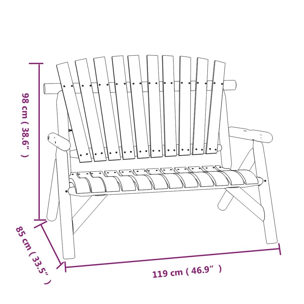 vidaXL 4-delige Loungeset massief vurenhout