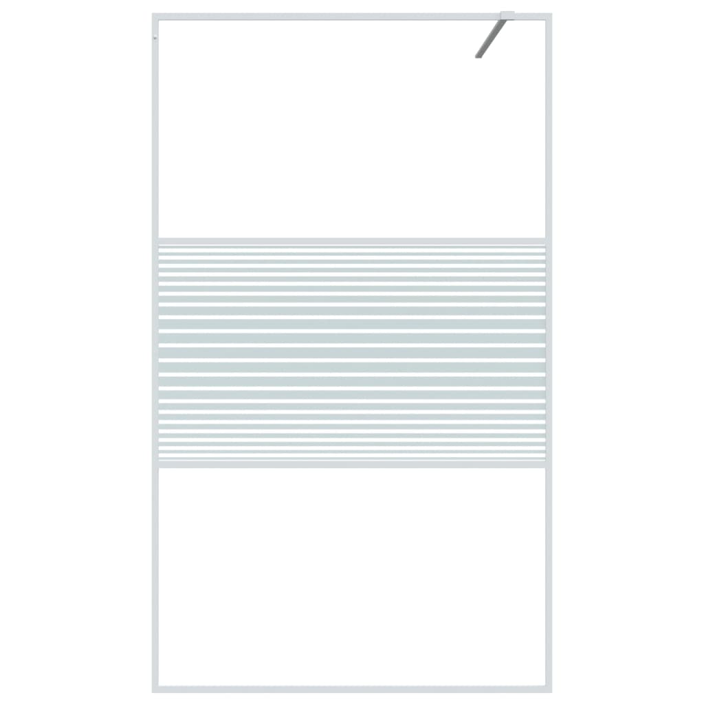 vidaXL Inloopdouchewand 115x195 cm transparant ESG-glas wit