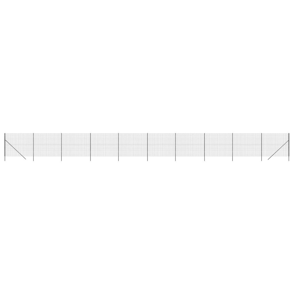 vidaXL Draadgaashek 1,8x25 m gegalvaniseerd staal antracietkleurig