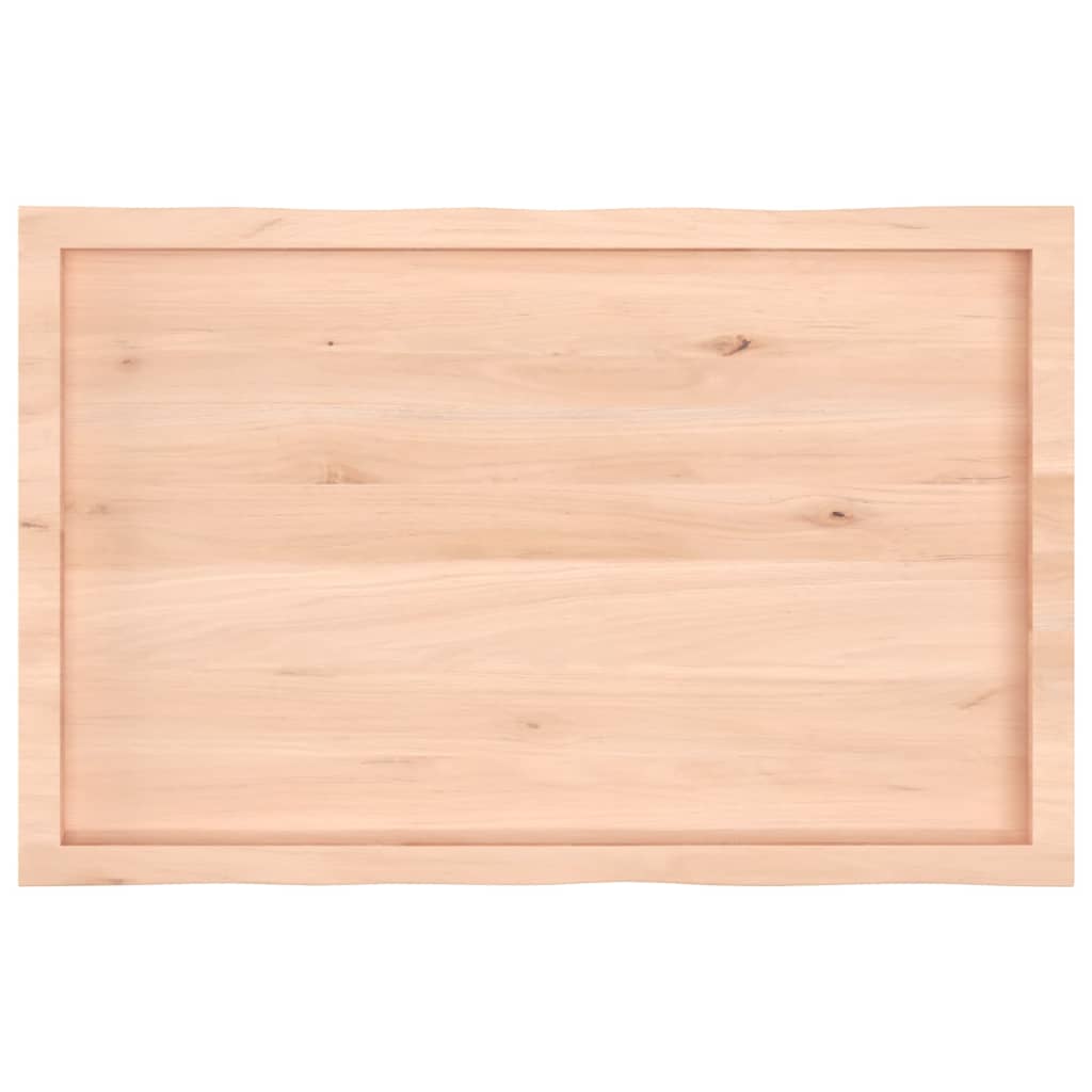 vidaXL Tafelblad natuurlijke rand 100x60x(2-4) cm massief eikenhout