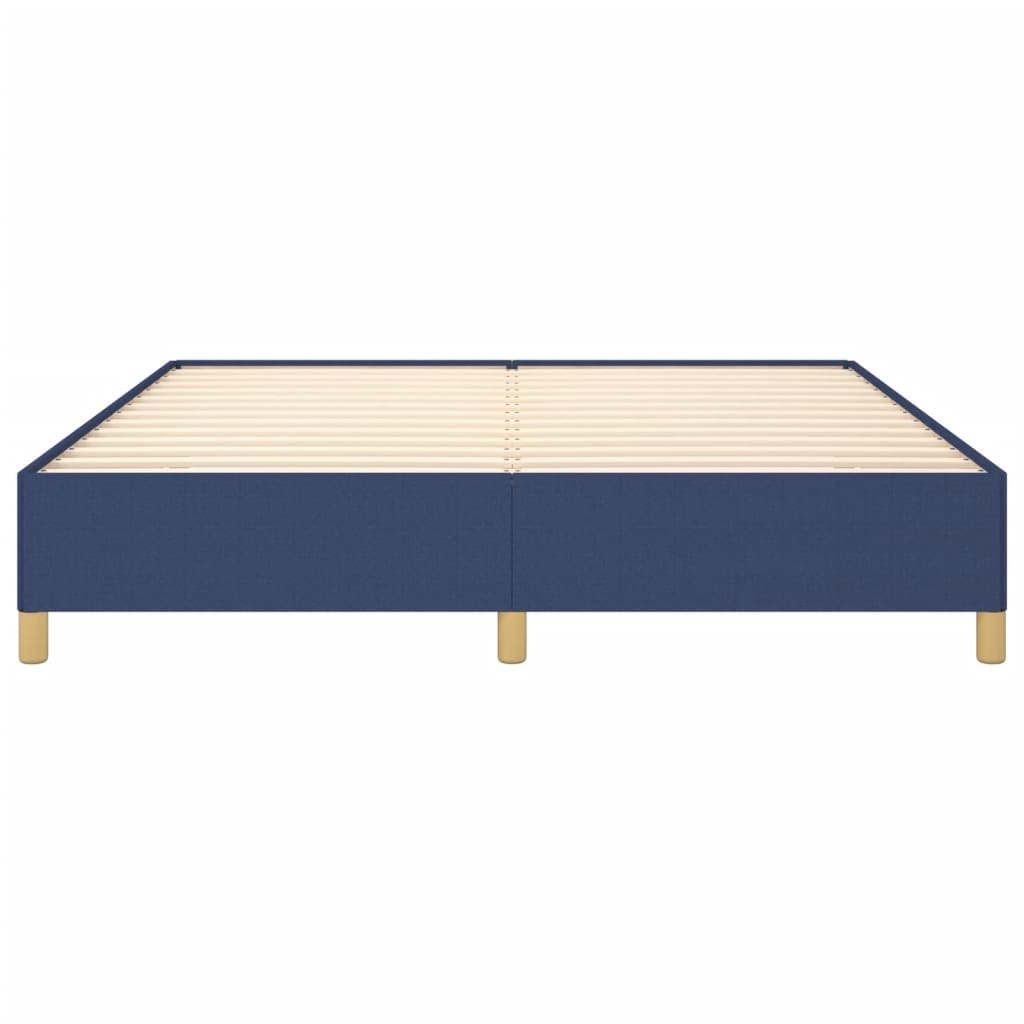 vidaXL Bedframe zonder matras stof blauw 160x200 cm