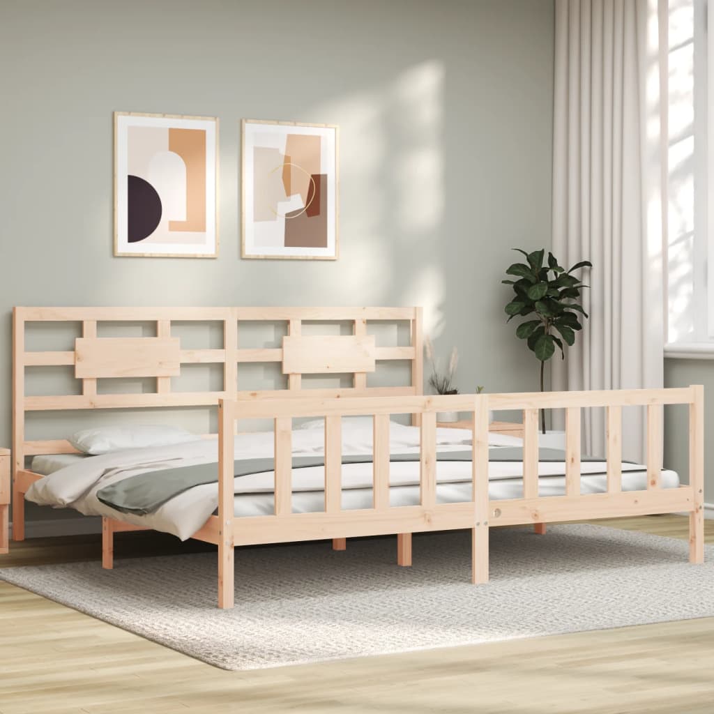 vidaXL Bedframe zonder matras massief grenenhout 200x200 cm