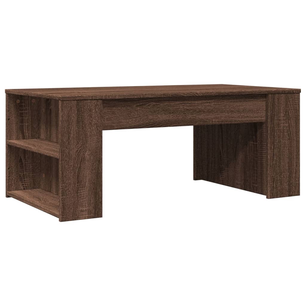 vidaXL Salontafel 102x55x42 cm bewerkt hout bruin eikenkleur