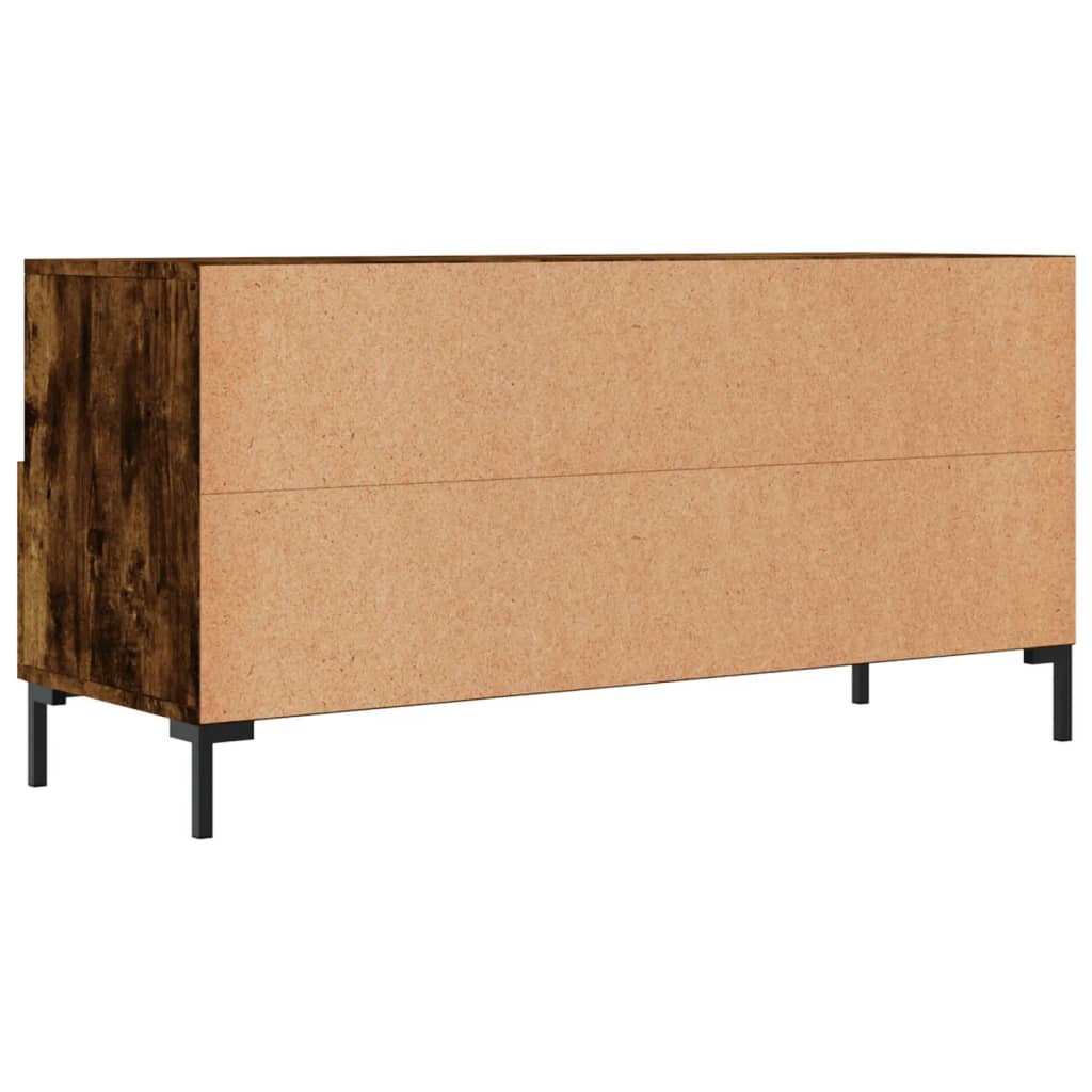 vidaXL Tv-meubel 102x36x50 cm bewerkt hout gerookt eikenkleurig