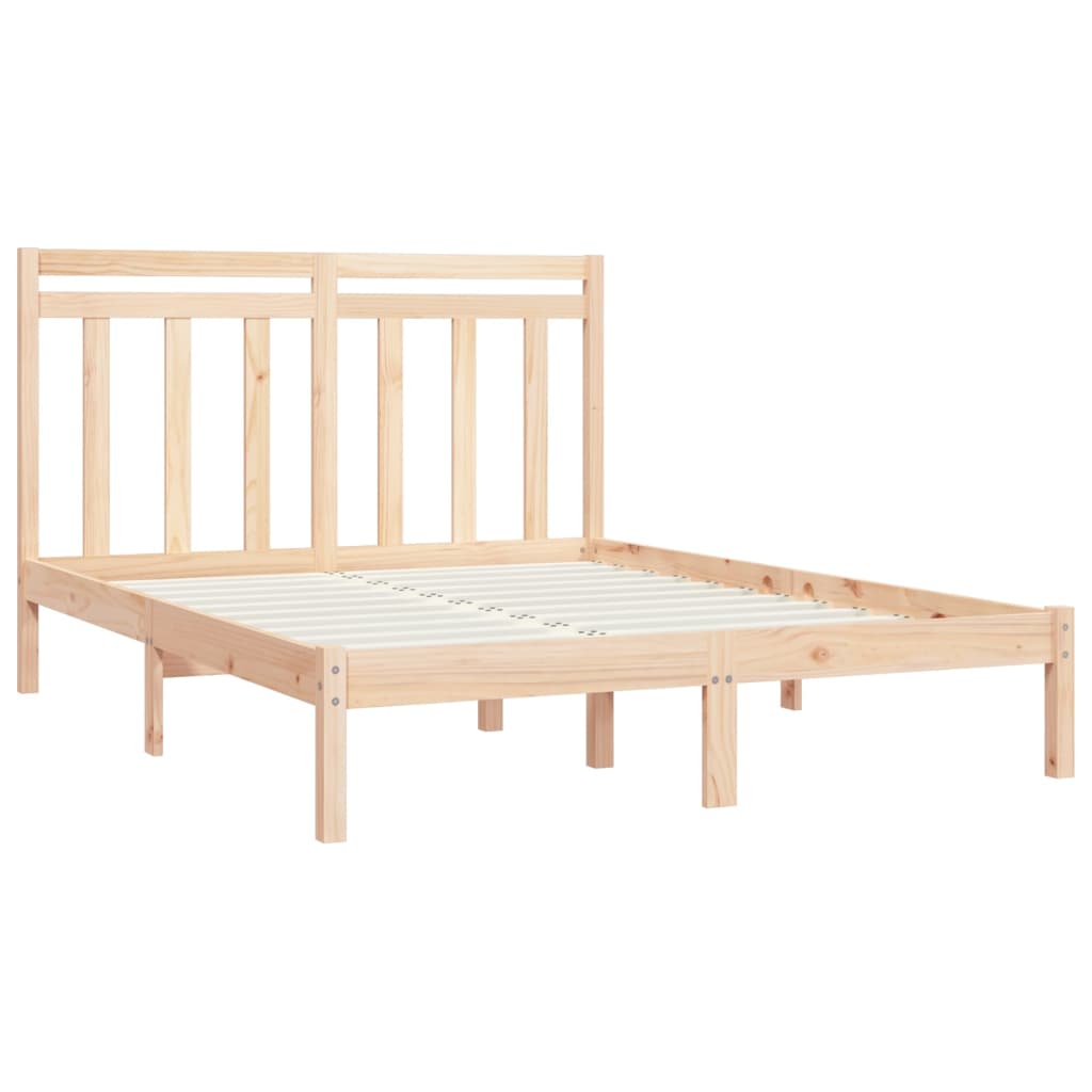 vidaXL Bedframe massief hout 135x190 cm