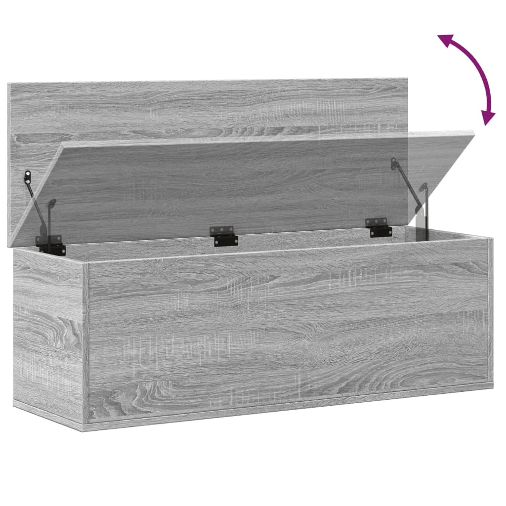 vidaXL Opbergbox 102x35x35 cm bewerkt hout grijs sonoma eikenkleurig