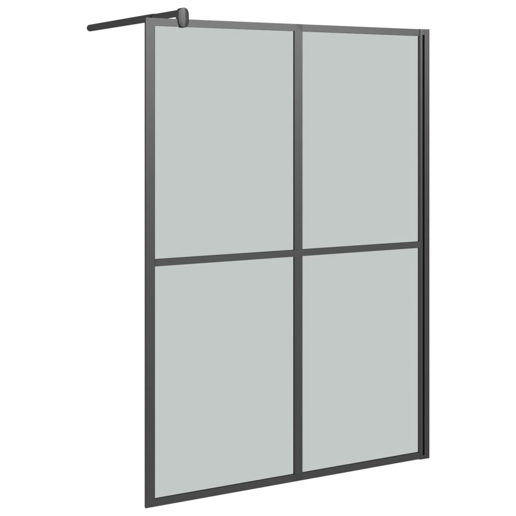 vidaXL Inloopdouchescherm 140x195 cm donker gehard glas