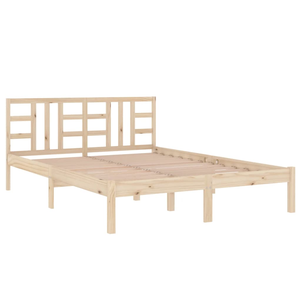 vidaXL Bedframe massief hout 135x190 cm