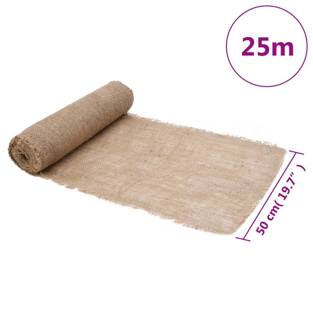 vidaXL Jute rol 200 g/m² 0,5x25 m 100% jute