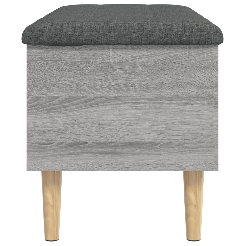 vidaXL Opbergbankje 82x42x46 cm bewerkt hout grijs sonoma eikenkleurig