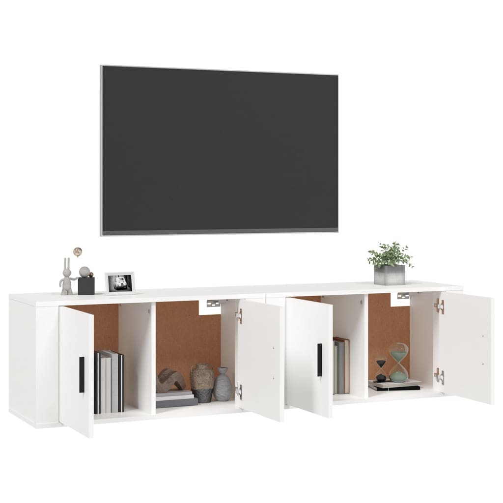 vidaXL Tv-wandmeubels 2 st 80x34,5x40 cm wit