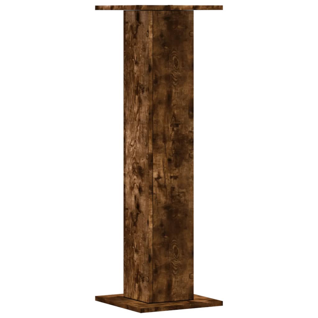 vidaXL Speakerstandaards 2 st 30x30x95 cm bewerkt hout gerookt eiken