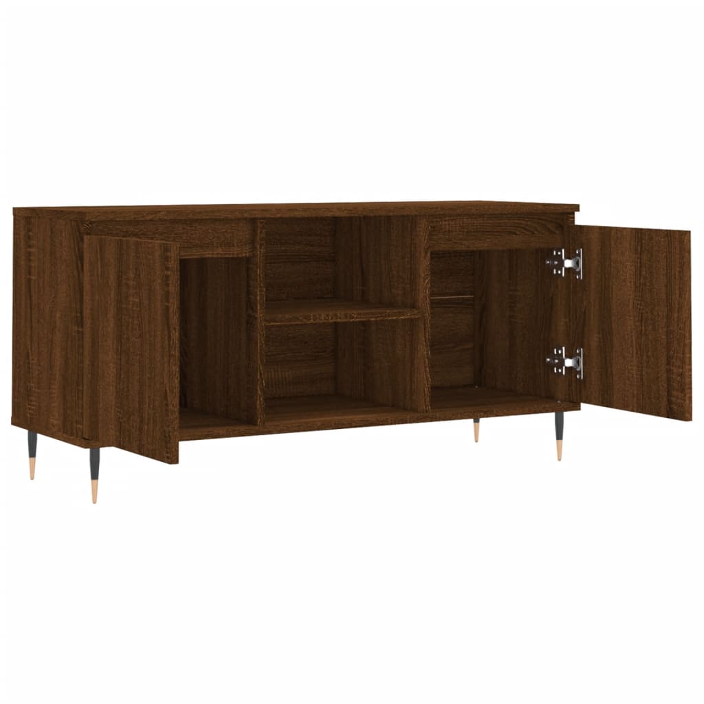 vidaXL Tv-meubel 104x35x50 cm bewerkt hout bruin eikenkleur