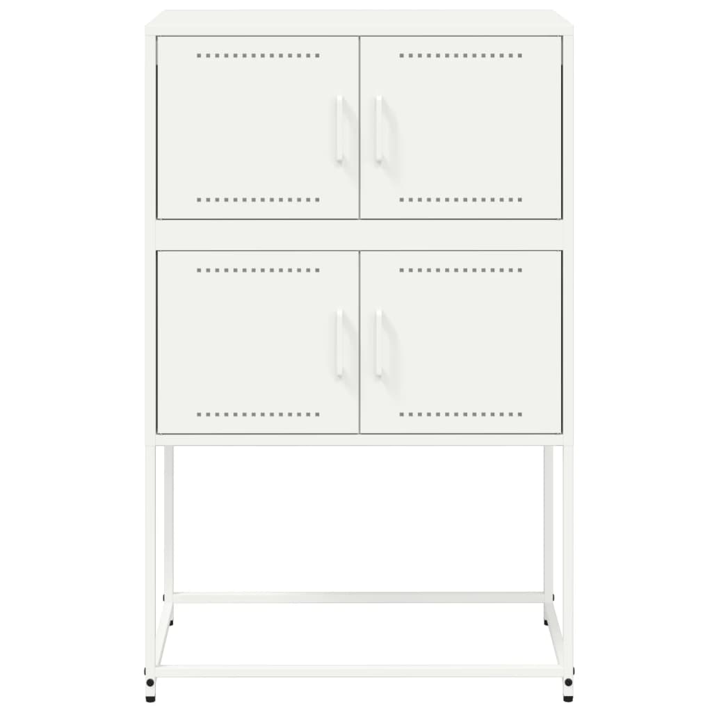 vidaXL Dressoir 68,5x38,5x107 cm staal wit